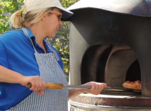 Wood-fired pizza